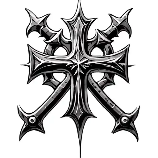 warhammer 40k Black templar cross tattoo design idea