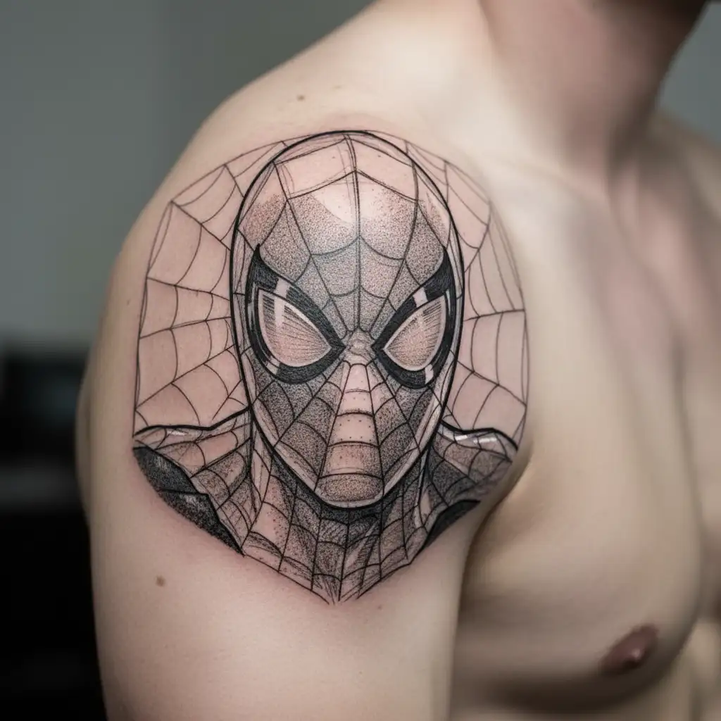 spiderman female sexy tattoo design idea