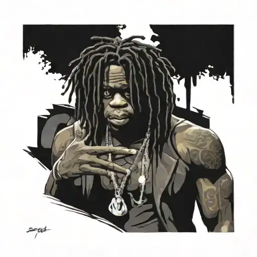 chief keef glo gang tattoo design idea