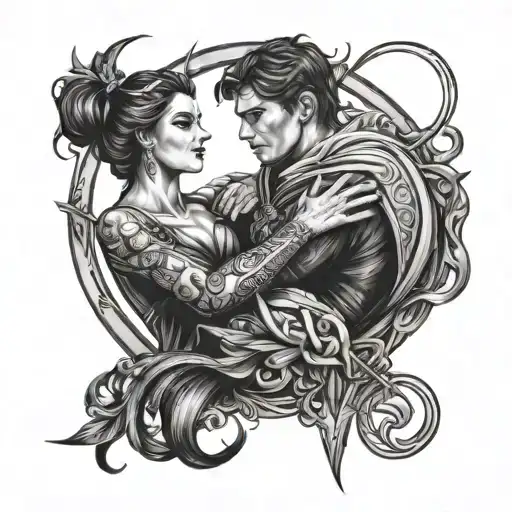 pagan and wiccan couple tattoo design tattoo design idea