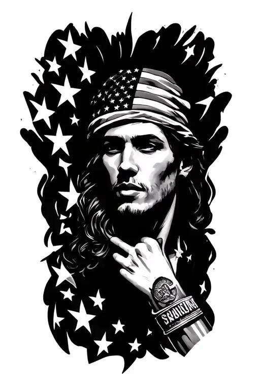 PATRIOTIC ARM TATOO FOR GRAPHIC DESIGNER tattoo design idea