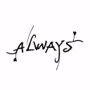 "ALWAYS" Lips tattoo design idea