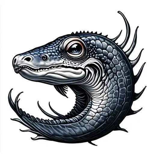 Moray eel tattoo design idea
