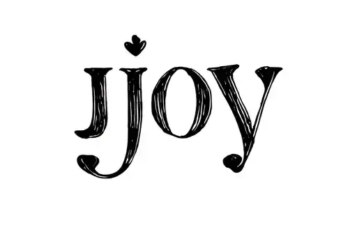 "joy " tattoo design idea