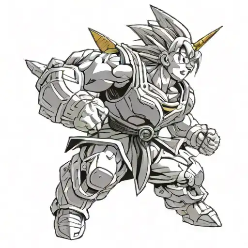 Gundam Dragon Ball Z tattoo design idea