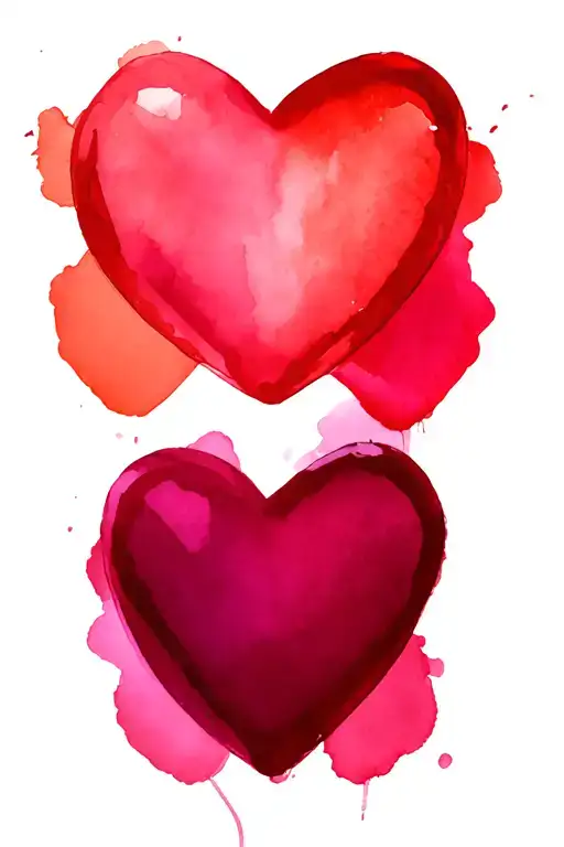  3 candy hearts connected tattoo design idea
