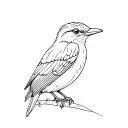 american robin outline tattoo design idea