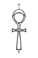 ankh symbol with eye tattoo design idea