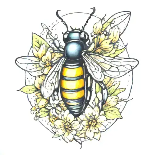 fireflies tattoo design idea
