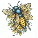 fireflies tattoo design idea