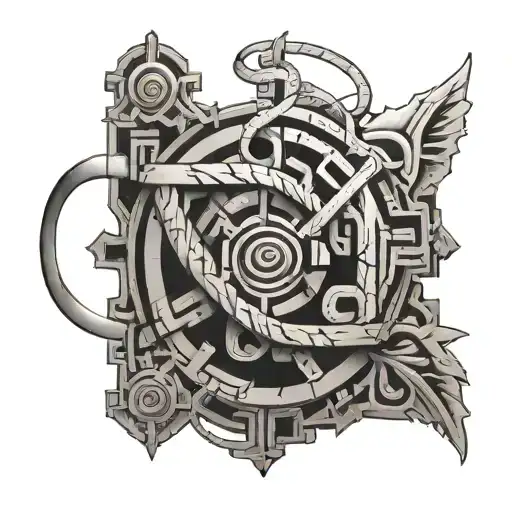 labyrinth design combining elements tattoo design idea