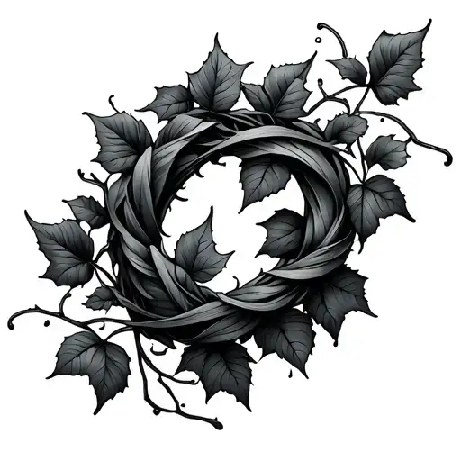 Ivy vines wrapped round tattoo design idea