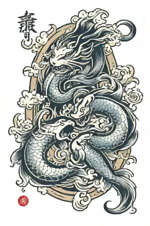 gemini aquarius and pisces tattoo design idea