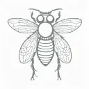 small minimal tattoo of a fly made to go under the eye, simple, outline, tattoo design idea