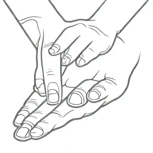 cat's paw with men's hand tattoo design idea