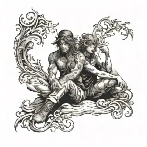 we sit in silence tattoo design idea