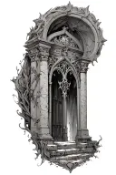 oblivion gate opening tattoo design idea