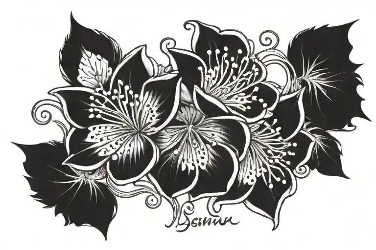 The name Jasmin tattoo design idea