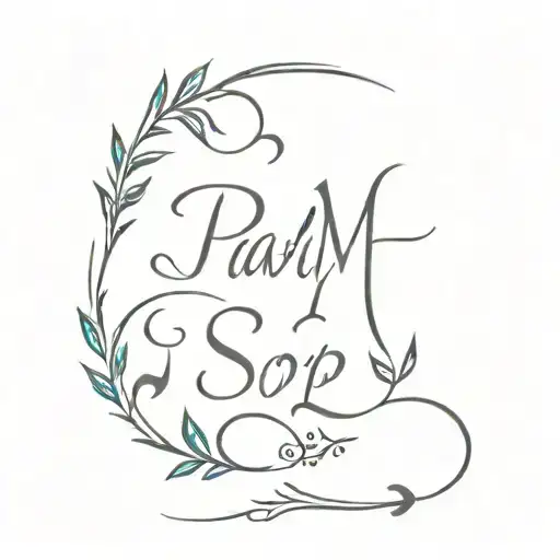 Psalm 23:1 tattoo design idea