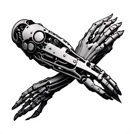 bionic arm design tattoo design idea
