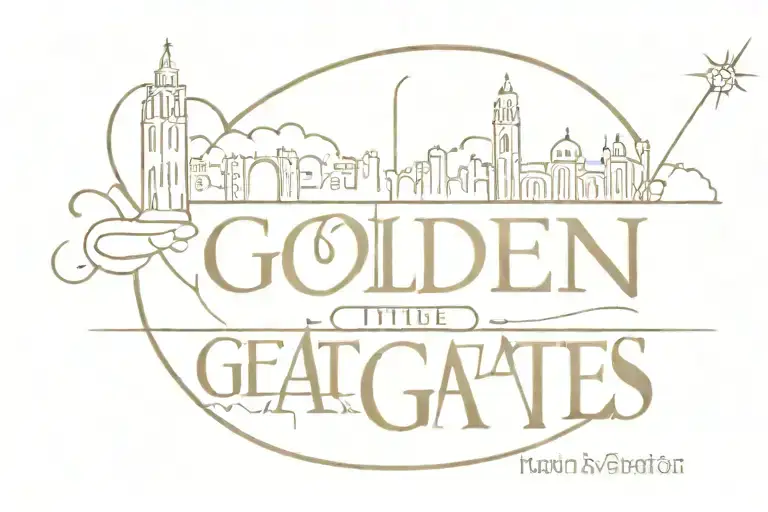 "When I reach those golden gates, I pray to say, I did the best I can" (in words)  tattoo design idea