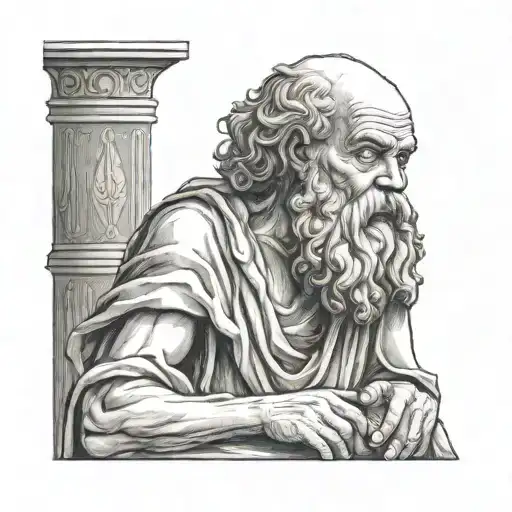 Socrates Drinking Hemlock tattoo design idea