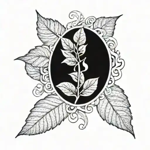 1985 with greek leaves tattoo design idea