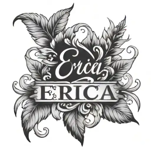 erica name tattoo design tattoo design idea