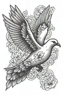 dove flying tattoo design idea