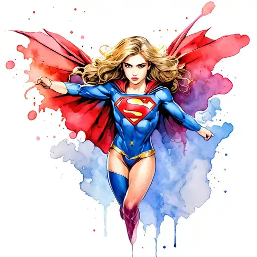 supergirl tattoo design idea