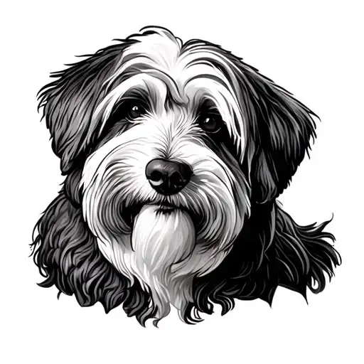 Old English Sheepdog tattoo design idea