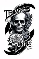 Trust No One tattoo design idea