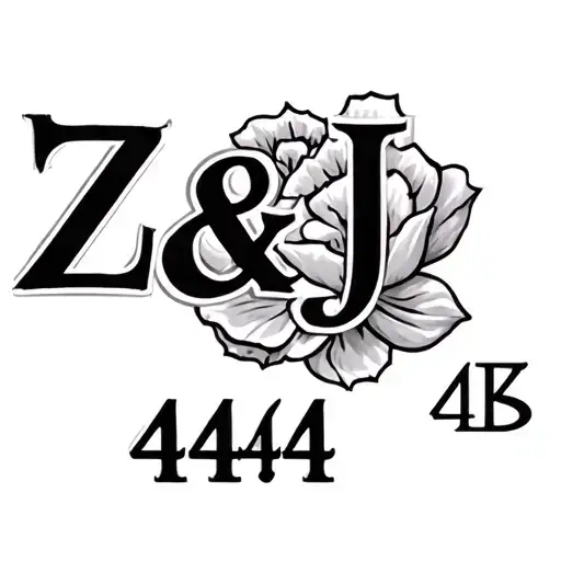 Z & J 444 tattoo design idea