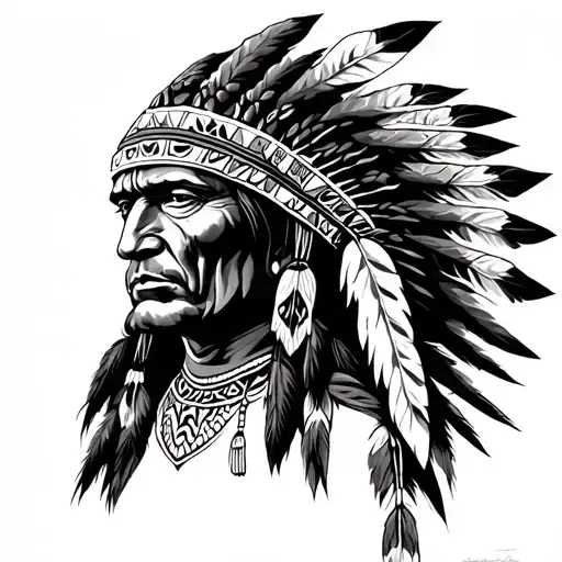 Blackfoot Indian tattoo design idea