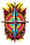 compass design tattoo design idea