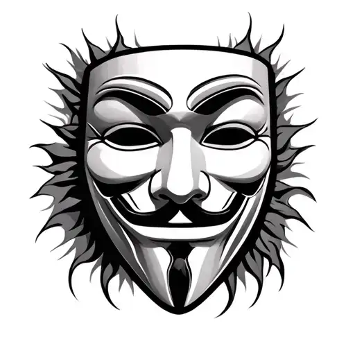 Anonymous Mask tattoo design idea