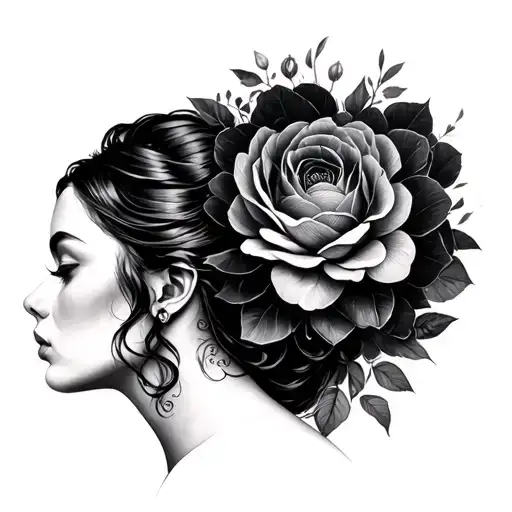 selfcare, free mind, woman, A, P tattoo design idea