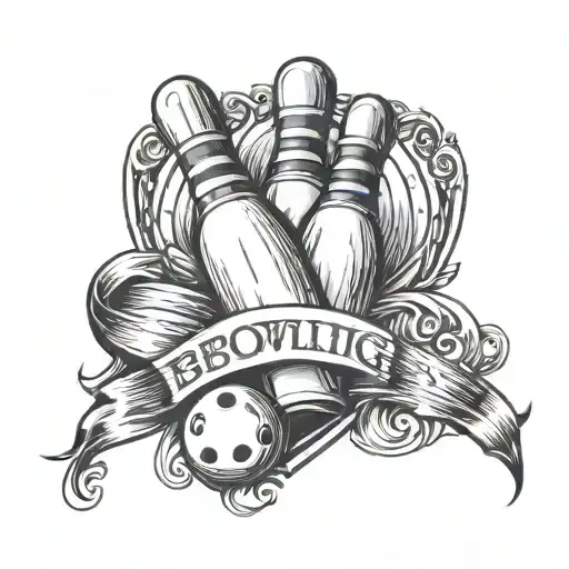 Bowling pins as a braclet tattoo design idea
