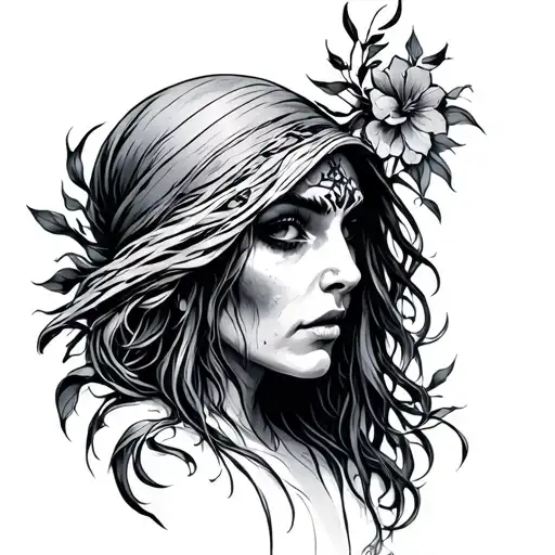 Crone tattoo design idea