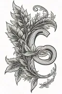 laurel wreath and number 1971 tattoo design idea
