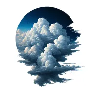 clouds forming the shape tattoo design idea