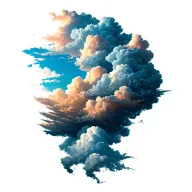 clouds forming the shape tattoo design idea