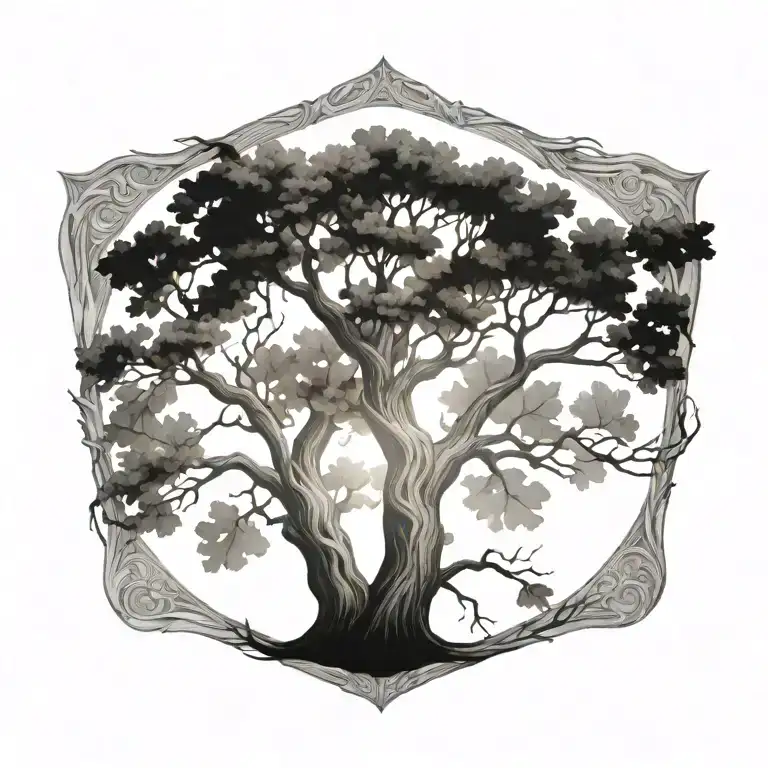 weirwood tree tattoo design idea