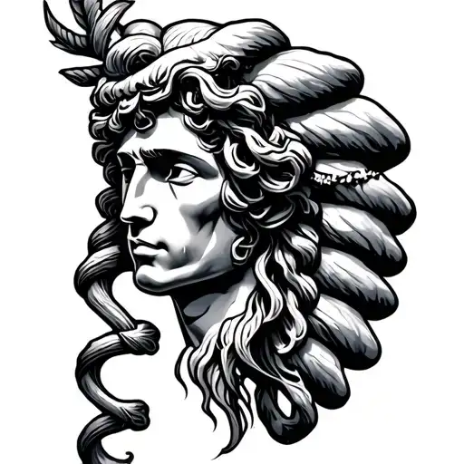 Asclepius tattoo design idea