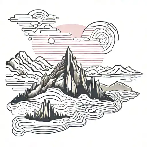 music, Pink Floyd, Spain, mountains, tattoo design idea