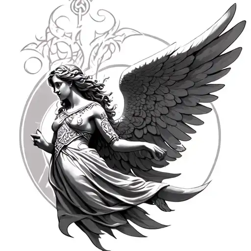 Celtic Angel tattoo design idea