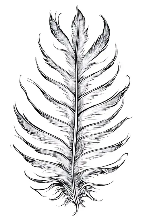 Feather tattoo design idea