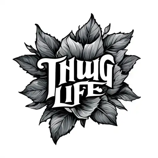 Thug Life tattoo design idea