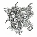 names- Jaima Arya Alex Bhuwan tattoo design idea