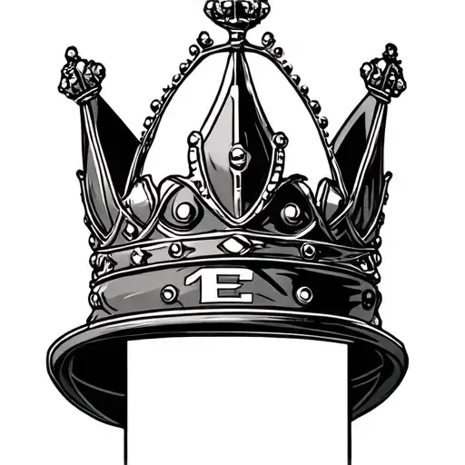 Lebron James Crown with some basketball thinks around tattoo design idea